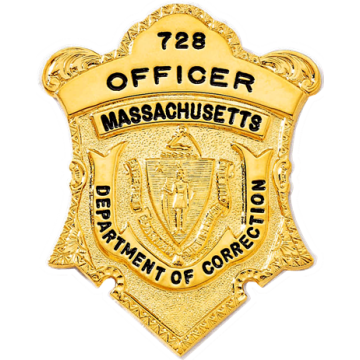 Blackinton B1311 Massachusetts Shield Badge (2-1/2" x 1-15/16")