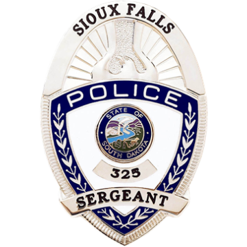 Blackinton B1328 Oval Police Shield with Eagle (3-1/8" x 2-1/8")