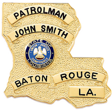 Blackinton B1434 Louisiana Boot Badge (1-7/8" x 2")