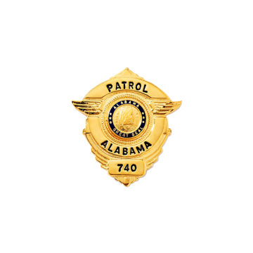 Blackinton B1480 Badge with Horizontal Side Wings (1-1/2" x 1-3/8")