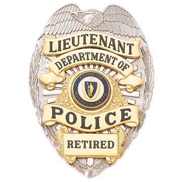 Blackinton B1549-B Badge with Applied Panels with Eagle Head in Die (3-1/4" x 2-1/4")