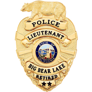 Blackinton B1615 Shield Badge with Bear (2-3/4" x 1-7/8")