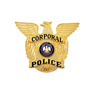 Blackinton B1660 Round Wreath Badge with Top Eagle (2-1/2" x 3-1/8")