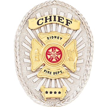 Blackinton B1674-M Oval Badge with Maltese Cross in the Center (2-3/4" x 2")