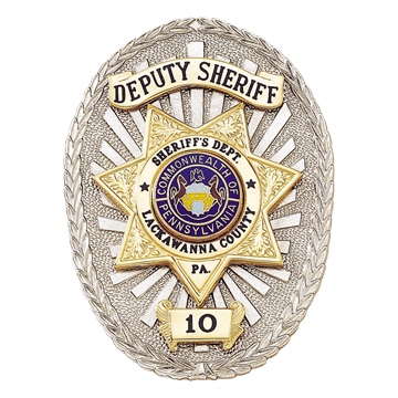 Blackinton B1674-S Oval Badge w/ Applied Panels & Star (2-3/4" x 2")