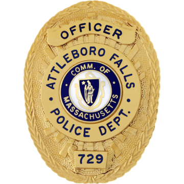 Blackinton B1674-SV2 Small Oval Badge with Background Rays and a Round Center (2-3/4" x 2")