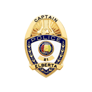 Blackinton B1687 Colored Police Shield on Oval Badge (2-1/4" x 1-9/16")