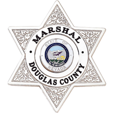 Blackinton B1720 6-Point Star Badge with Circular Panel (3-1/8" x 2-11/16")