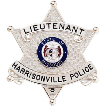 Blackinton B1727 Six Point Textured Star Badge (3-1/8" x 2-3/4")