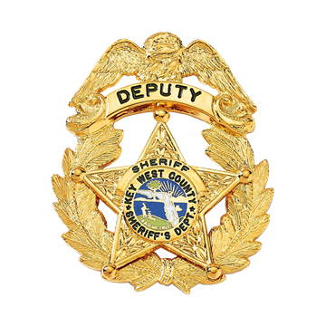 Blackinton B1752-WR 5-Point Florida Star Badge with Wreath Applied (2-1/2" x 2-1/8")