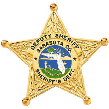 Blackinton B1753 5-Point Florida Star Badge with Circular Panel (2-3/4")