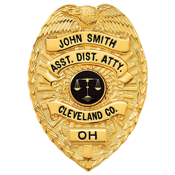 Blackinton B1767 Badge with Eagle (3-3/16" x 2-1/4")