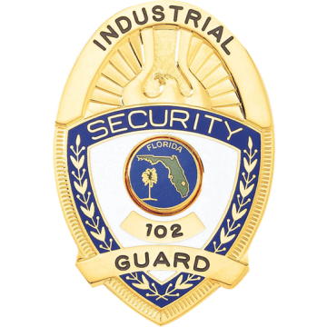 Blackinton B1771 Semi-Custom Oval Security Badge (3-1/8" x 2-1/8")