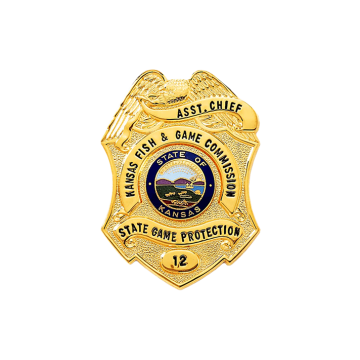 Blackinton B1849 Shield Badge with Eagle (2-3/16" x 1-1/2")