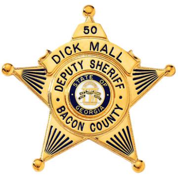 Blackinton B1916 Five Point Star Badge with Circular Panel (2-5/8" x 2-3/4")