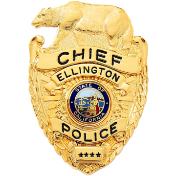 Blackinton B1970 Shield Badge with Bear (2-7/8" x 2")