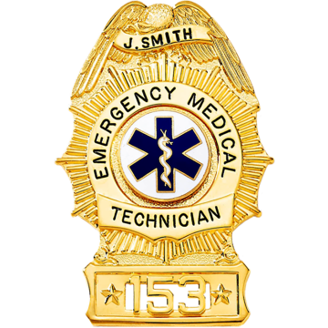 Blackinton B2023 Sunburst Badge with an Eagle (3-1/4" x 2-1/4")