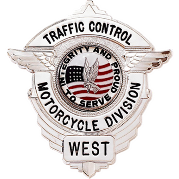 Blackinton B2111 Badge with Wings (2-9/16" x 2-3/8")