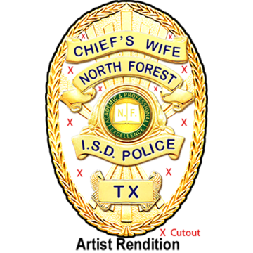 Blackinton B2172-A Oval Badge with Piercings (3-5/16" x 2-5/16")