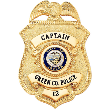 Blackinton B2188-A Shield Badge with an Eagle (3" x 2")