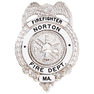 Blackinton B2256 Eagle Badge with Wreath Sides (2" x 1-3/8")