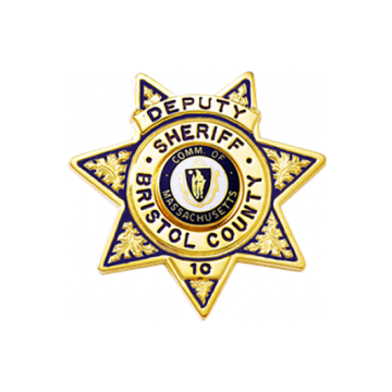 Blackinton B2467-DE 7-Point Star Badge with Circular Panel and Deluxe Enamel (2-1/8" x 2-1/4")