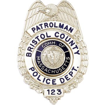 Blackinton B2468 Eagle Badge with Wreath Sides (2-11/16" x 1-3/4")