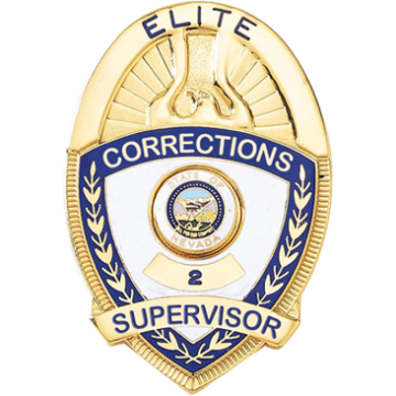 Blackinton B2636 Corrections Shield Badge (2-1/4" x 1-1/2")