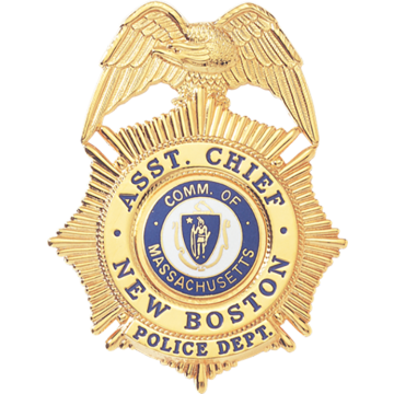 Blackinton B2692 Starburst Badge with Eagle (3-1/8" x 2-1/2")