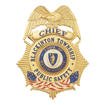 Blackinton B2822 Starburst Badge with Eagle and American Flag (3-1/8" x 2-7/16")