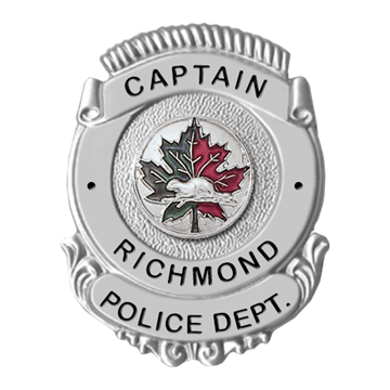 Blackinton B2842 Shield Badge with Scroll (2-1/4" x 1-3/4")