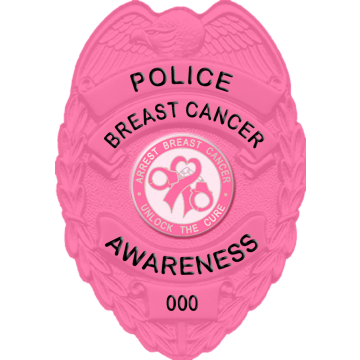 Blackinton B296-PI Breast Cancer Awareness Badge (3-1/8" x 2-3/16")