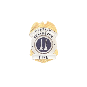 Blackinton B301 Badge w/ Center Ring & Top Eagle (1-3/16" x 13/16")