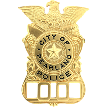 Blackinton B3048 Badge with Eagle and Rectangle Bottom (2-3/4" x 1-15/16")