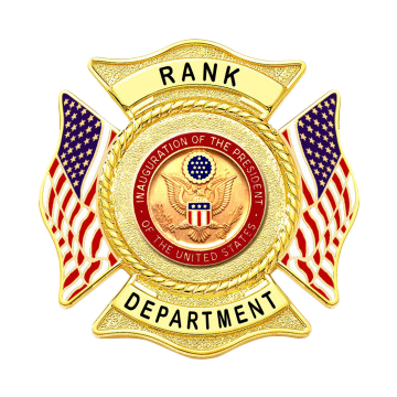 Blackinton B3315 Maltese Cross Badge with American Flags (2-1/4")