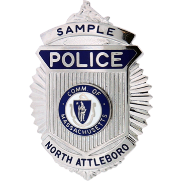 Blackinton B3530 Radiator Badge with Arm of Law at Top (3-1/8" x 2-1/4")