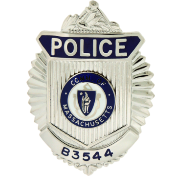 Blackinton B3544 Radiator Style Badge with Arm of Law (2-15/16" x 2-1/4")