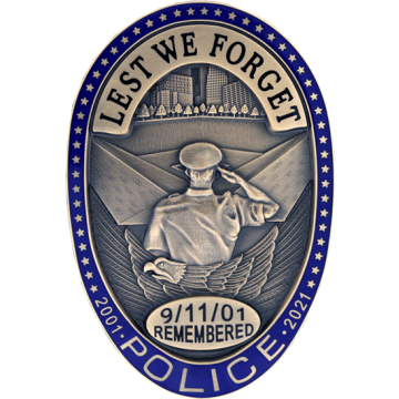 Blackinton B3552 September 11th Oval Remembrance Badge (3-1/2" x 2-5/16")