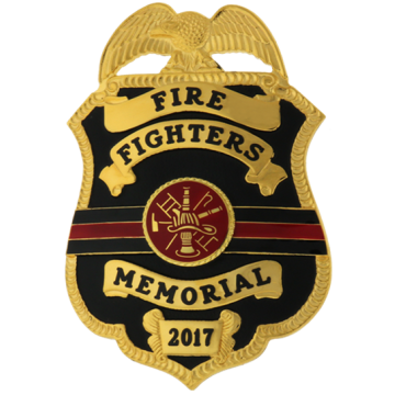 Blackinton B3606 Remembrance Badge with Three Customizable Lines (2-5/16" x 2")