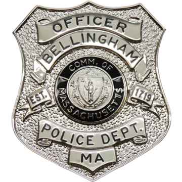 Blackinton B3663-EO Badge without Eagle and Engravable Ribbons (2-9/16" x 1-1/8")