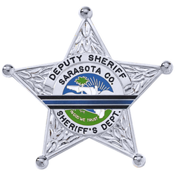 Blackinton B3666 Florida 5-Point Star Memorial Badge (2-3/4")