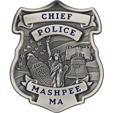 Blackinton B3852 USA Shield Badge w/ Liberty Bell & Statue of Liberty (3-1/4" x 2-11/16")