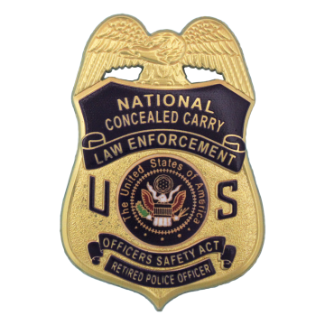 Blackinton FlexBadge National Concealed Carry Retired Police Officer 