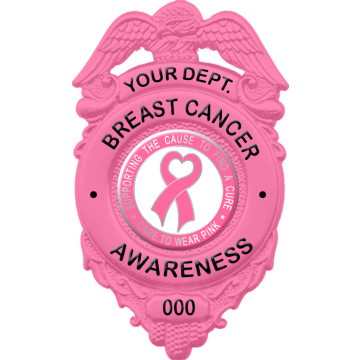 Blackinton B38-PI Breast Cancer Awareness Badge (2-9/16" x 1-9/16")