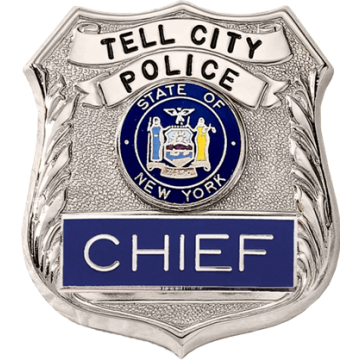 Blackinton B41-P Badge Shield with Reverse Enamel Bottom Panel (2-1/2" x 2-1/4")