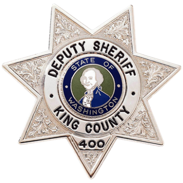 Blackinton B447 Large 7-Point Star Badge with Circular Panel (2-11/16" x 2-3/4")