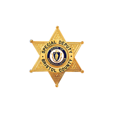 Blackinton B471 Six Point Star Badge with Circular Panel (2-1/16" x 1-13/16")