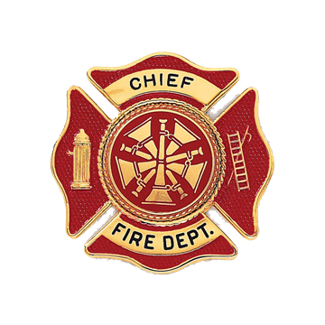 Blackinton B484-DE Maltese Cross Badge with Deluxe Enamel Background (1-3/4")