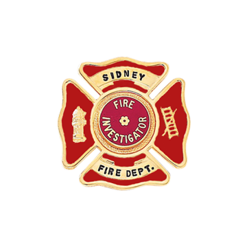 Blackinton B491-DE Maltese Cross Badge with Deluxe Enamel (1-1/4")