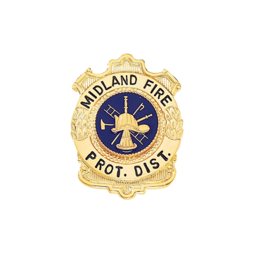 Blackinton B510 Badge with Wreath Sides (1-1/2" x 1-1/8")